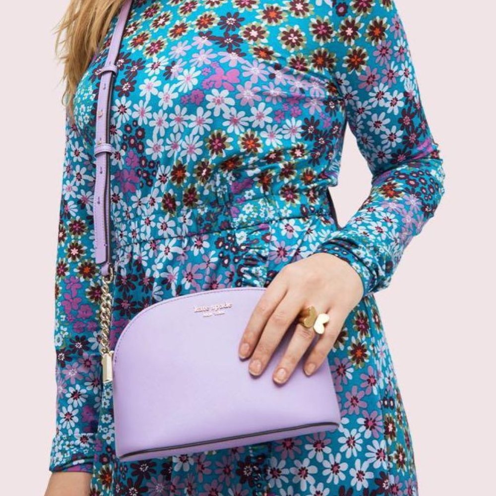KATE SPADE Lavender Crossbody NWOT Spencer Leather Purse in Iris Bloom